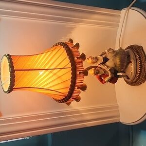 Vintage Figurine Table Lamp /Antique Porcelain /Ceramic, Victorian Couple .